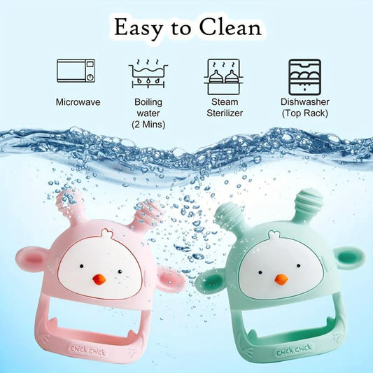 Silicone Teething Toy Rattling Teether Soothing Pacifier