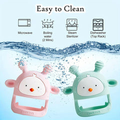 Silicone Teething Toy Rattling Teether Soothing Pacifier