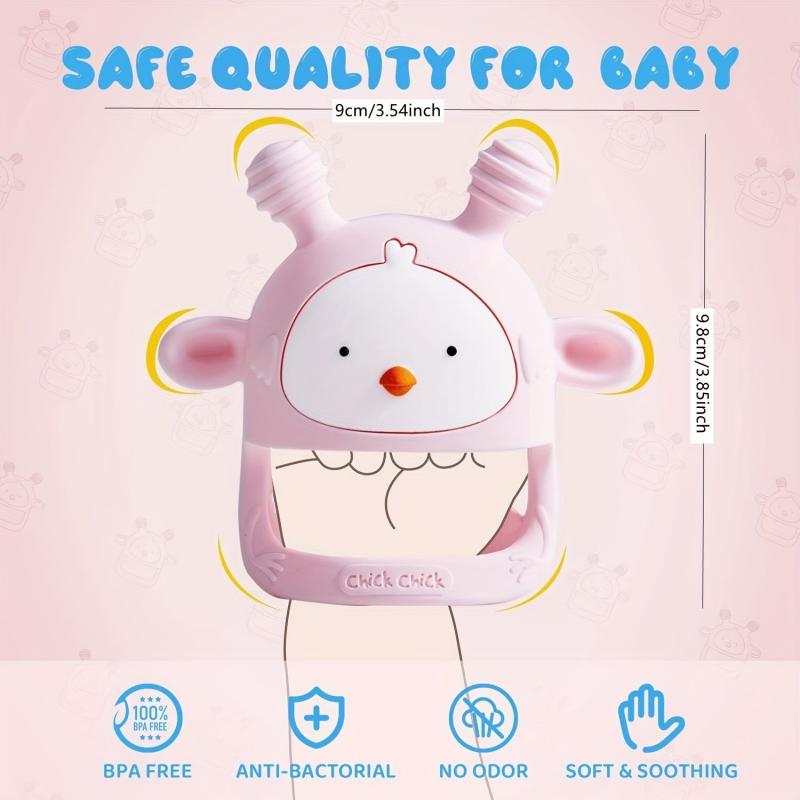 Silicone Teething Toy Rattling Teether Soothing Pacifier