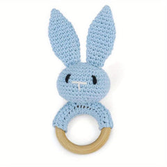 Crochet Animal Wooden Chew Baby Toy Rattle
