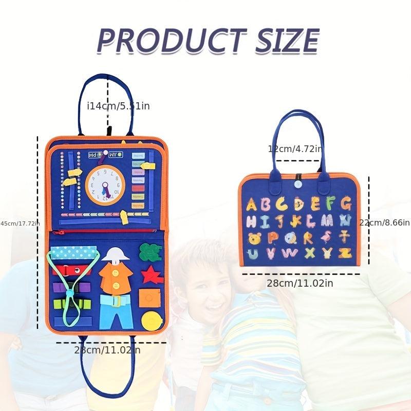 Montessori Busy Board Sensory Toy for Toddlers 1-4
