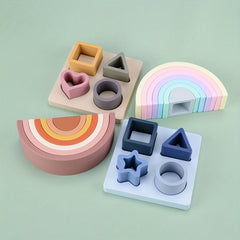 Montessori Rainbow Stacking Puzzle Toy for Kids