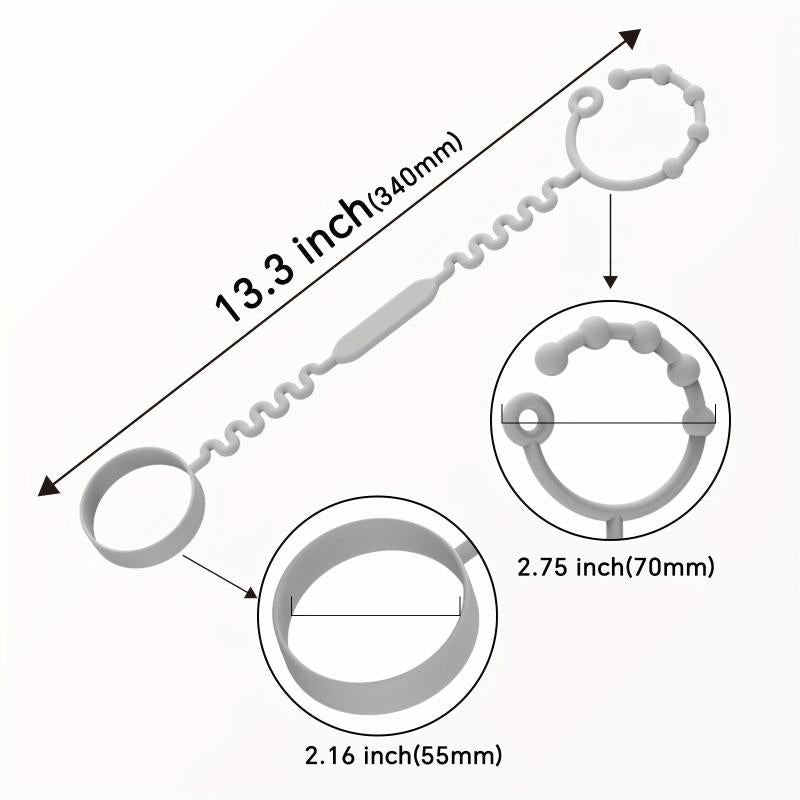 2pcs Silicone Toy Straps Multifunctional Anti-drop Rope for Baby Stroller