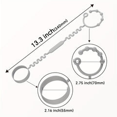 2pcs Silicone Toy Straps Multifunctional Anti-drop Rope for Baby Stroller