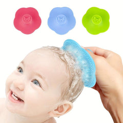Flower Baby Shampoo Brush Silica Gel for Scalp Dirt Removal