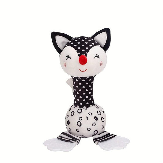 Plush Rattle Teether Baby Toy 0-1 Years Old
