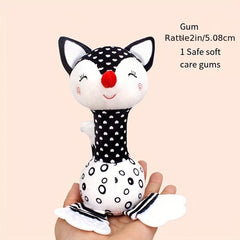 Plush Rattle Teether Baby Toy 0-1 Years Old
