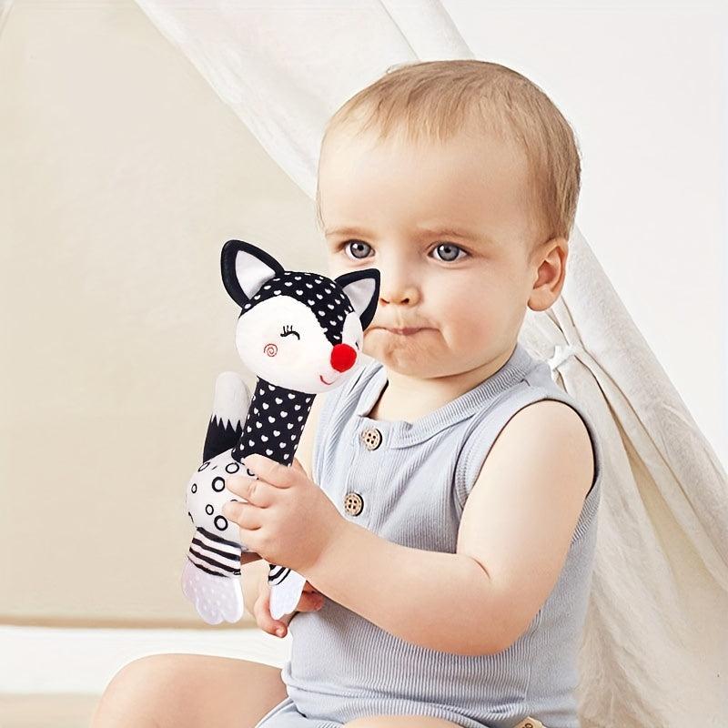 Plush Rattle Teether Baby Toy 0-1 Years Old
