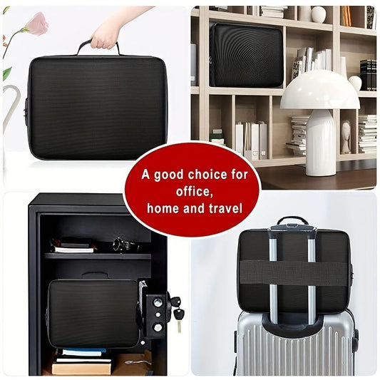 Fireproof & Waterproof File Bag for Laptop - Lockable