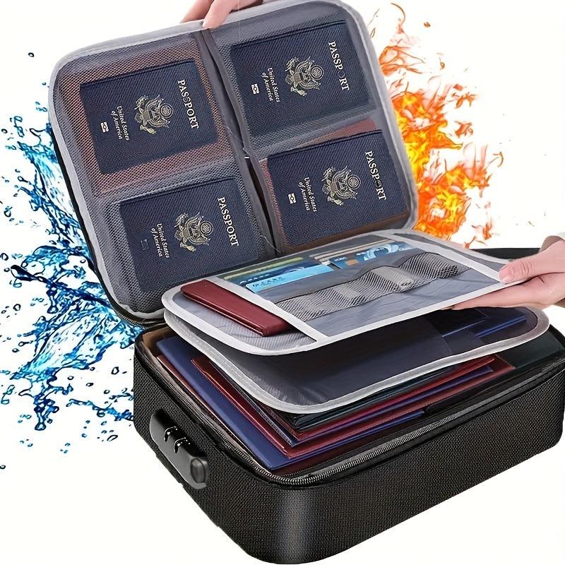 Fireproof & Waterproof File Bag for Laptop - Lockable