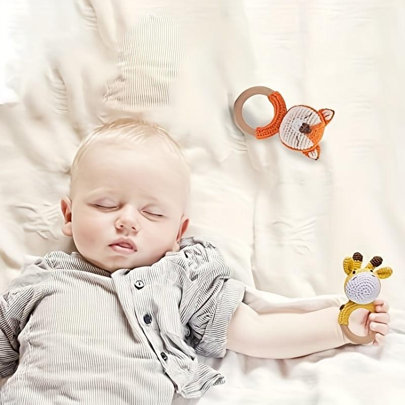 Baby Teether Music Rattles For Kids Elephant Giraffe Ring