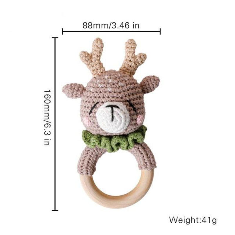 Baby Teether Music Rattles For Kids Elephant Giraffe Ring