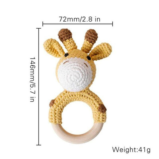 Baby Teether Music Rattles For Kids Elephant Giraffe Ring