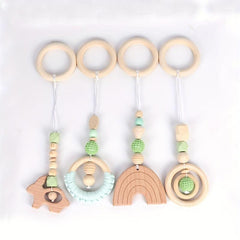 4pcs Baby Fitness Rack Pendants Toy Set with Teething Ring