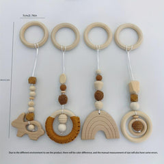 4pcs Baby Fitness Rack Pendants Toy Set with Teething Ring