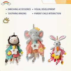 Plush Pacifier Doll for Newborns 0-2 Years Teether & Chewing Bib