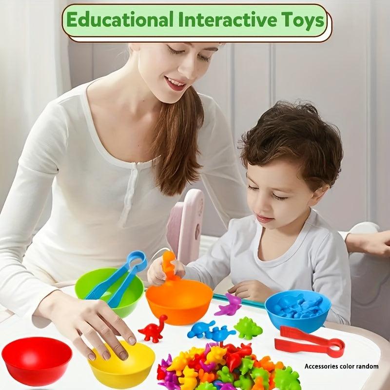 Colorful Dinosaur Counting Toys for Montessori Math Education