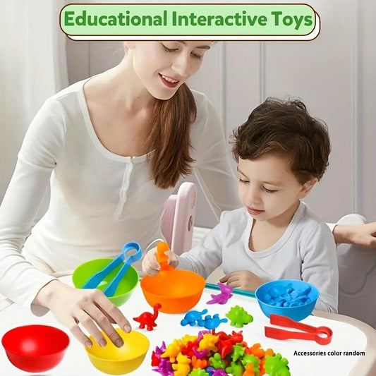 Colorful Dinosaur Counting Toys for Montessori Math Education