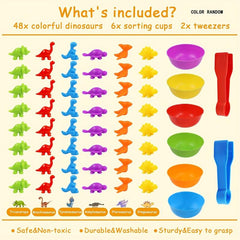 Colorful Dinosaur Counting Toys for Montessori Math Education