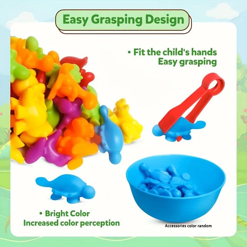 Colorful Dinosaur Counting Toys for Montessori Math Education