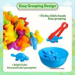 Colorful Dinosaur Counting Toys for Montessori Math Education