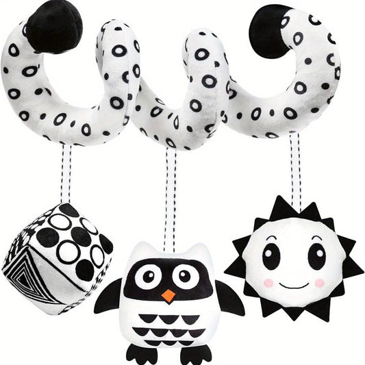 Newborn Spiral Hanging Plush Toy for Stroller, Car Seat, Bed