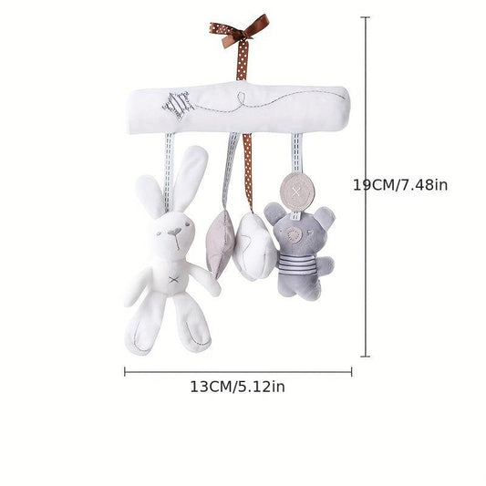 Baby Rabbit Car Hanging Music Bed Around Safety Seat Pendant Plush Toy