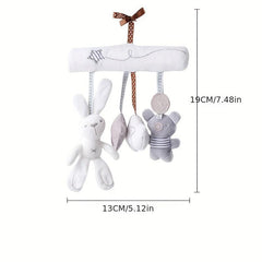 Baby Rabbit Car Hanging Music Bed Around Safety Seat Pendant Plush Toy