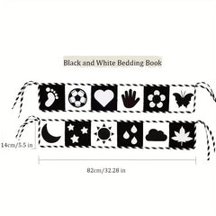 Baby Educational Cloth Book Animal Shape Bed Hanging Toy