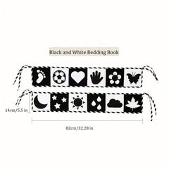 Baby Educational Cloth Book Animal Shape Bed Hanging Toy