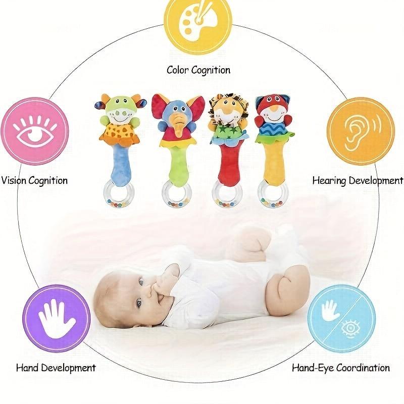 Soft Rattles Shaker Toy for Infant Development 3-12 Months