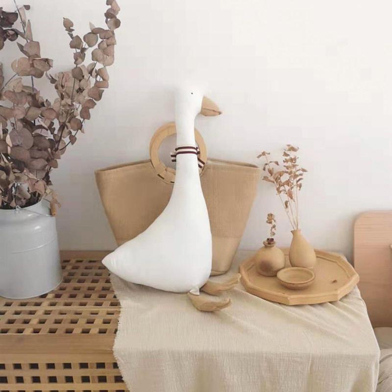 Cute Cartoon Goose Doll for Kids' Room Decor