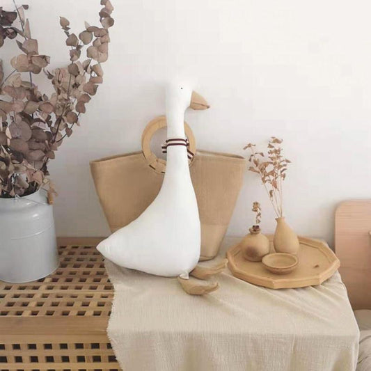 Cute Cartoon Goose Doll for Kids' Room Decor