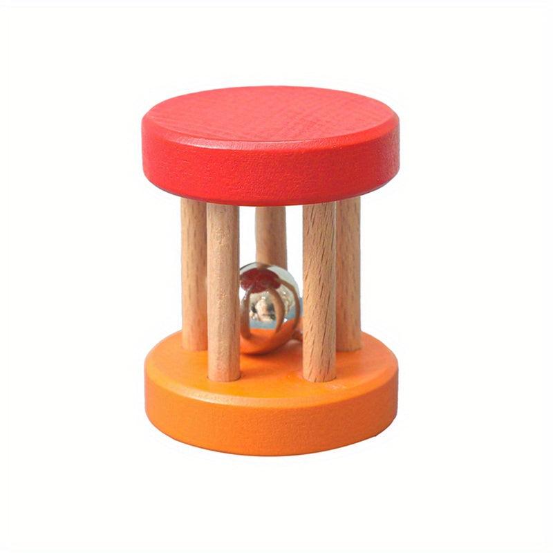 Wooden Baby Rattle Toys Sound Cartoon Comfort Bell Toys