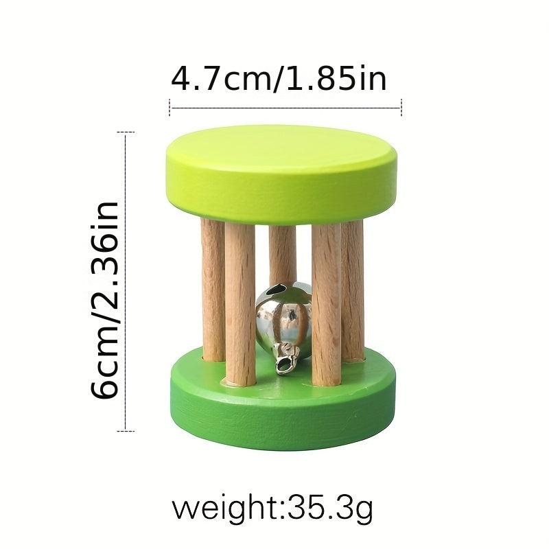Wooden Baby Rattle Toys Sound Cartoon Comfort Bell Toys