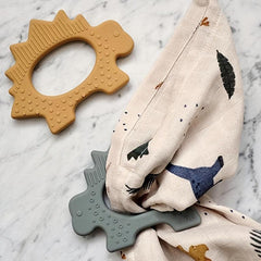 Baby Safe Silicone Dinosaur Teether for Soothing Gums