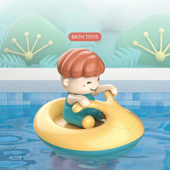Kids Bath Toys Water Chain Boat Yacht Clockwork Play Water Beach Toys