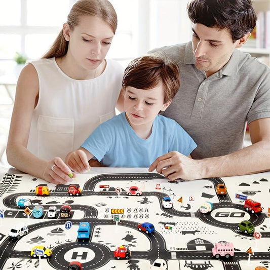 Non Slip Traffic Road Map Game Floor Pad for Kids