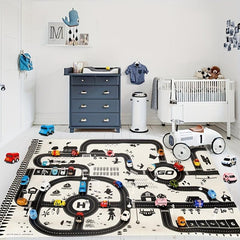 Non Slip Traffic Road Map Game Floor Pad for Kids