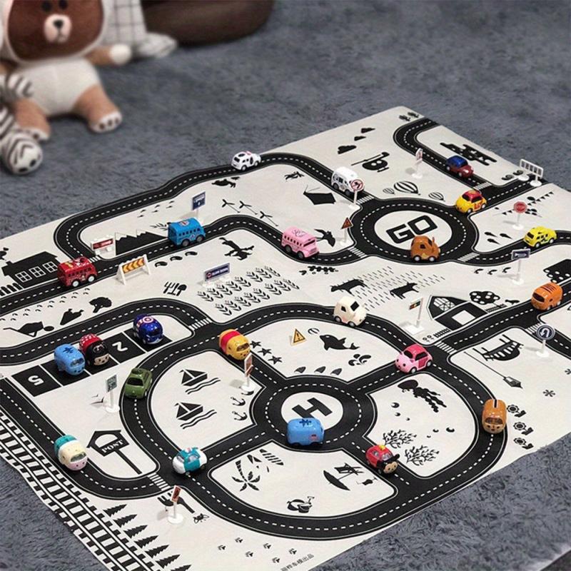 Non Slip Traffic Road Map Game Floor Pad for Kids