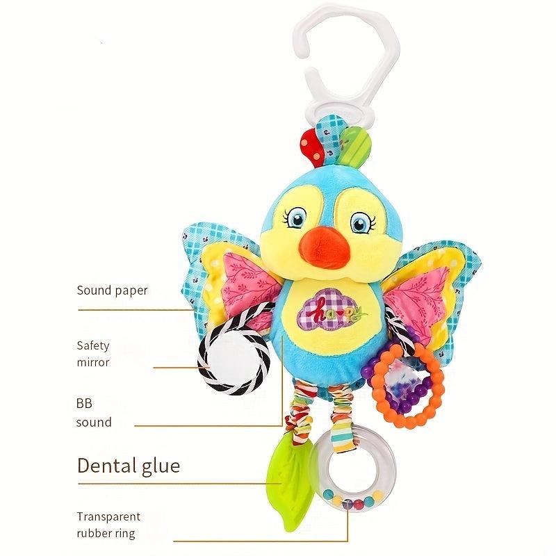 Baby Toys 0-1 Years Old Car Bed Hanging Teether Mirror Rattle