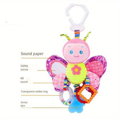 Baby Toys 0-1 Years Old Car Bed Hanging Teether Mirror Rattle