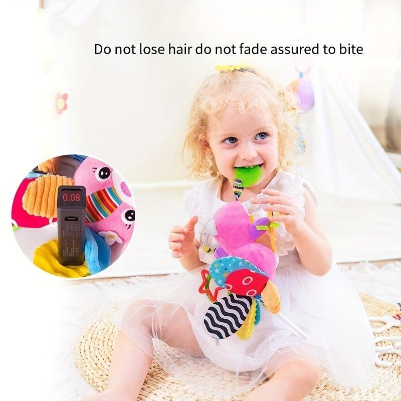 Baby Toys 0-1 Years Old Car Bed Hanging Teether Mirror Rattle