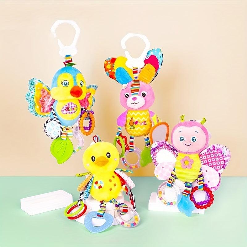 Baby Toys 0-1 Years Old Car Bed Hanging Teether Mirror Rattle