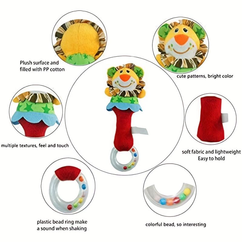 Baby Soft Rattles Shaker Infant Developmental Hand Grip Baby Toys
