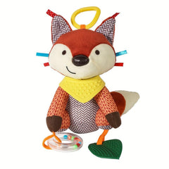 Fox Teether Sensory Rattle Toy BPA Silicone Soft Crinkle Sounds