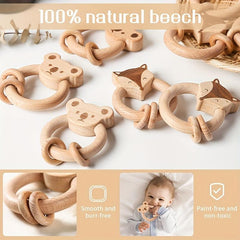 Beech Animal Teething Toy for Baby Safety Comfort