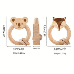 Beech Animal Teething Toy for Baby Safety Comfort