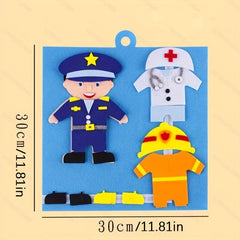 Kindergarten Characters Dress Up Puzzle for Educational Play
