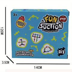 38pcs Suction Cup Building Toy Set for Kids, Silicone Sucker Bath Toy Set